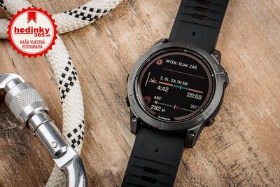 (SK) Garmin Fenix 7X Pro Sapphire Solar Gray DLC Titanium / Black Silicone Band