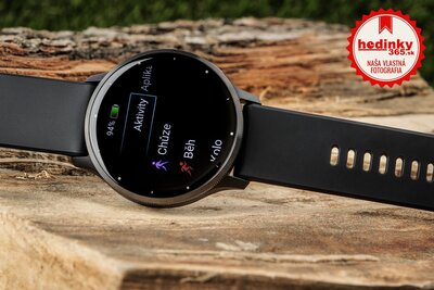 Garmin Venu 3 Slate / Black, Black Leather Band