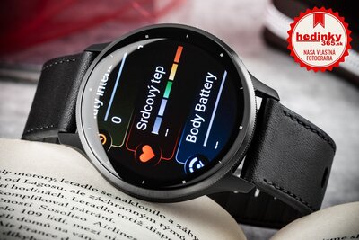 Garmin Venu 3 Slate / Black, Black Leather Band