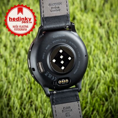 Garmin Venu 3 Slate / Black, Black Leather Band