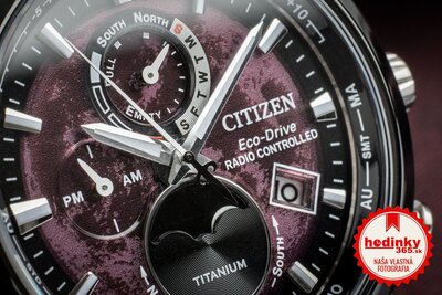 Citizen Športové Eco-Drive rádiom riadené Tsuki-yomi Moonphase Super Titanium BY1018-80X