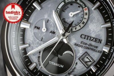 Citizen Športový Eco-Drive rádiom riadený Tsuki-yomi Moonphase Super Titanium BY1010-81H