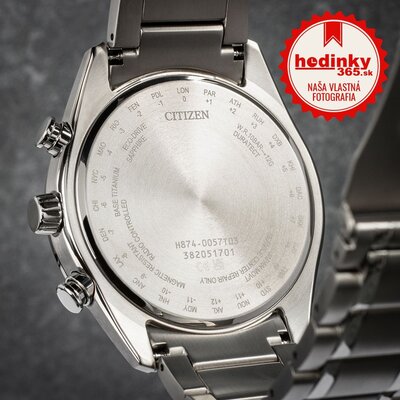 Citizen Športový Eco-Drive rádiom riadený Tsuki-yomi Moonphase Super Titanium BY1010-81H