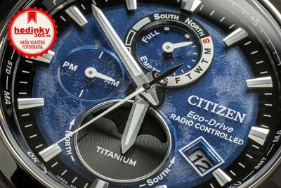Citizen Športový Eco-Drive Rádiom riadený Tsuki-yomi Moonphase Super Titanium BY1010-81L