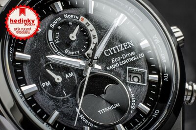 Citizen Športový Eco-Drive rádiom riadený Tsuki-yomi Moonphase Super Titanium BY1018-80E