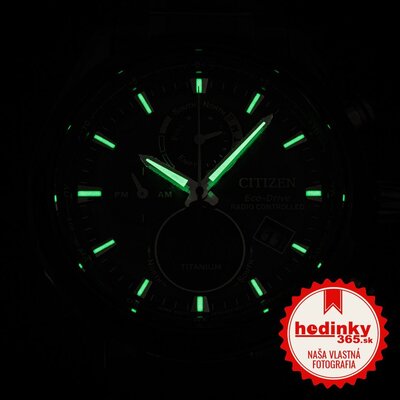 Citizen Športový Eco-Drive rádiom riadený Tsuki-yomi Moonphase Super Titanium BY1018-80E