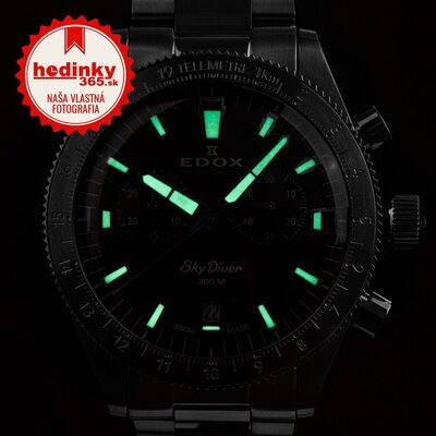 Edox SkyDiver Chronograph Quartz 10116-3-buidn Limited Edition 1000pcs ( + náhradný remienok )