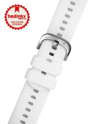 Silikónový remienok Ricardo 18mm (pro Garmin Venu 2S, Vívoactive 4S, Forerunner 265S, Venu 3S aj.), biely, Quick Release