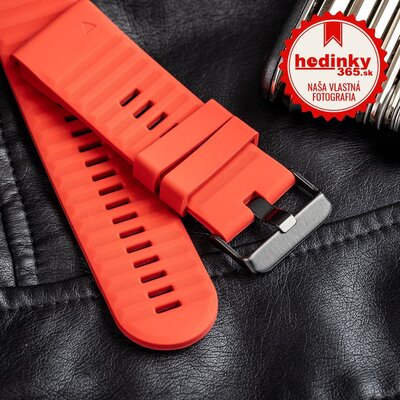 Silikónový remienok Ricardo 26mm (pro Garmin Fenix 8/7X/6X (51mm), Tactix aj.), červený, QuickFit