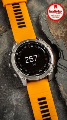 Garmin Fenix 8 AMOLED 51 mm, Sapphire Titanium Graphite Spark Orange Band (rozbalené)