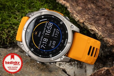 Garmin Fenix 8 AMOLED 51 mm, Sapphire Titanium Graphite Spark Orange Band (rozbalené)