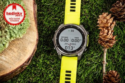 Garmin Fenix 8 SOLAR 47 mm, Sapphire Graphite Titanium Yellow Band (rozbalené)
