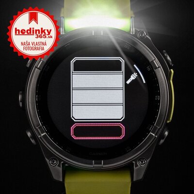 Garmin Fenix 8 SOLAR 47 mm, Sapphire Graphite Titanium Yellow Band (rozbalené)