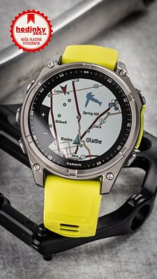 Garmin Fenix 8 SOLAR 47 mm, Sapphire Graphite Titanium Yellow Band (rozbalené)