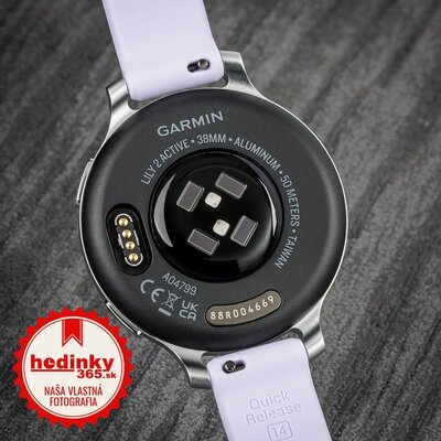 Garmin Lily 2 Active Silver / Purple Jasmine Silicone Band