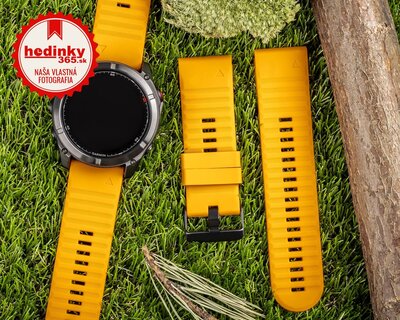 Silikónový remienok Ricardo 26mm (pro Garmin Fenix 8/7X/6X (51mm), Tactix aj.), oranžový, QuickFit