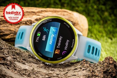 Garmin Forerunner 570 (47mm), Amp Yellow, Translucent Whitestone, Turqoise Band
