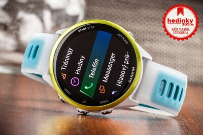 Garmin Forerunner 570 (47mm), Amp Yellow, Translucent Whitestone, Turqoise Band