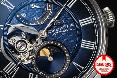 Orient Star Classic M45 F7 Moon Phase Open Heart Automatic RE-BT0006L00B (+ náhradný remienok)