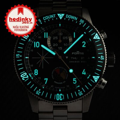 Fortis Novonaut N-42 Automatic Chronograph Amadee-24 F2040016 (+ náhradní řemínek) Limited Edition 100pcs