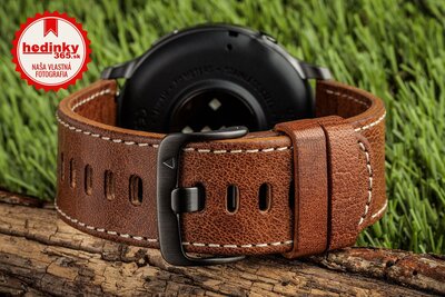 (SK) Garmin Venu 4 45mm Slate / Brown, Leather Band (+ náhradný remienok)